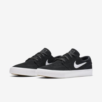 Nike SB Zoom Stefan Janoski RM - Férfi Deszkás Cipő - Fekete/Szürke/Világos Barna/Fehér